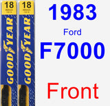Front Wiper Blade Pack for 1983 Ford F7000 - Premium