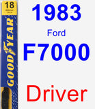 Driver Wiper Blade for 1983 Ford F7000 - Premium
