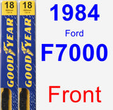 Front Wiper Blade Pack for 1984 Ford F7000 - Premium