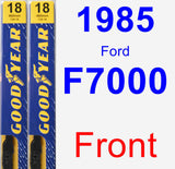 Front Wiper Blade Pack for 1985 Ford F7000 - Premium