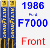 Front Wiper Blade Pack for 1986 Ford F7000 - Premium