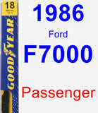 Passenger Wiper Blade for 1986 Ford F7000 - Premium