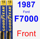 Front Wiper Blade Pack for 1987 Ford F7000 - Premium