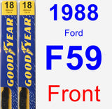 Front Wiper Blade Pack for 1988 Ford F59 - Premium