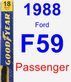 Passenger Wiper Blade for 1988 Ford F59 - Premium