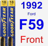 Front Wiper Blade Pack for 1992 Ford F59 - Premium