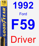 Driver Wiper Blade for 1992 Ford F59 - Premium