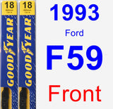 Front Wiper Blade Pack for 1993 Ford F59 - Premium