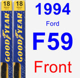 Front Wiper Blade Pack for 1994 Ford F59 - Premium