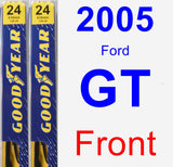 Front Wiper Blade Pack for 2005 Ford GT - Premium