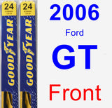 Front Wiper Blade Pack for 2006 Ford GT - Premium