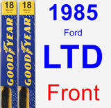 Front Wiper Blade Pack for 1985 Ford LTD - Premium