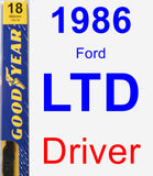 Driver Wiper Blade for 1986 Ford LTD - Premium