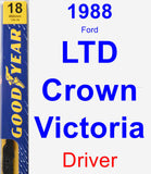 Driver Wiper Blade for 1988 Ford LTD Crown Victoria - Premium