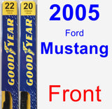 Front Wiper Blade Pack for 2005 Ford Mustang - Premium