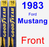 Front Wiper Blade Pack for 1983 Ford Mustang - Premium