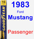 Passenger Wiper Blade for 1983 Ford Mustang - Premium