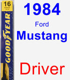 Driver Wiper Blade for 1984 Ford Mustang - Premium