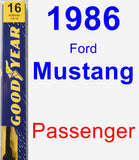 Passenger Wiper Blade for 1986 Ford Mustang - Premium