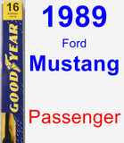 Passenger Wiper Blade for 1989 Ford Mustang - Premium
