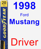 Driver Wiper Blade for 1998 Ford Mustang - Premium