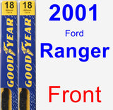 Front Wiper Blade Pack for 2001 Ford Ranger - Premium
