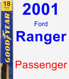 Passenger Wiper Blade for 2001 Ford Ranger - Premium
