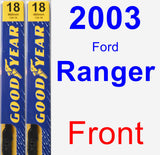 Front Wiper Blade Pack for 2003 Ford Ranger - Premium