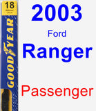 Passenger Wiper Blade for 2003 Ford Ranger - Premium