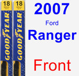 Front Wiper Blade Pack for 2007 Ford Ranger - Premium