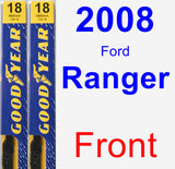 Front Wiper Blade Pack for 2008 Ford Ranger - Premium