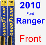 Front Wiper Blade Pack for 2010 Ford Ranger - Premium