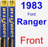 Front Wiper Blade Pack for 1983 Ford Ranger - Premium