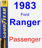Passenger Wiper Blade for 1983 Ford Ranger - Premium