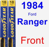 Front Wiper Blade Pack for 1984 Ford Ranger - Premium