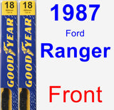 Front Wiper Blade Pack for 1987 Ford Ranger - Premium