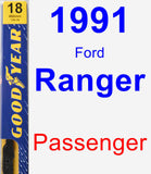 Passenger Wiper Blade for 1991 Ford Ranger - Premium
