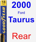 Rear Wiper Blade for 2000 Ford Taurus - Premium