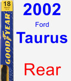 Rear Wiper Blade for 2002 Ford Taurus - Premium