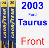 Front Wiper Blade Pack for 2003 Ford Taurus - Premium