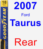 Rear Wiper Blade for 2007 Ford Taurus - Premium