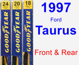 Front & Rear Wiper Blade Pack for 1997 Ford Taurus - Premium