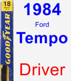 Driver Wiper Blade for 1984 Ford Tempo - Premium