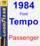 Passenger Wiper Blade for 1984 Ford Tempo - Premium