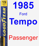 Passenger Wiper Blade for 1985 Ford Tempo - Premium