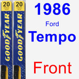 Front Wiper Blade Pack for 1986 Ford Tempo - Premium