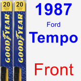 Front Wiper Blade Pack for 1987 Ford Tempo - Premium