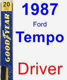 Driver Wiper Blade for 1987 Ford Tempo - Premium
