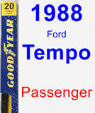 Passenger Wiper Blade for 1988 Ford Tempo - Premium