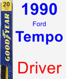 Driver Wiper Blade for 1990 Ford Tempo - Premium
